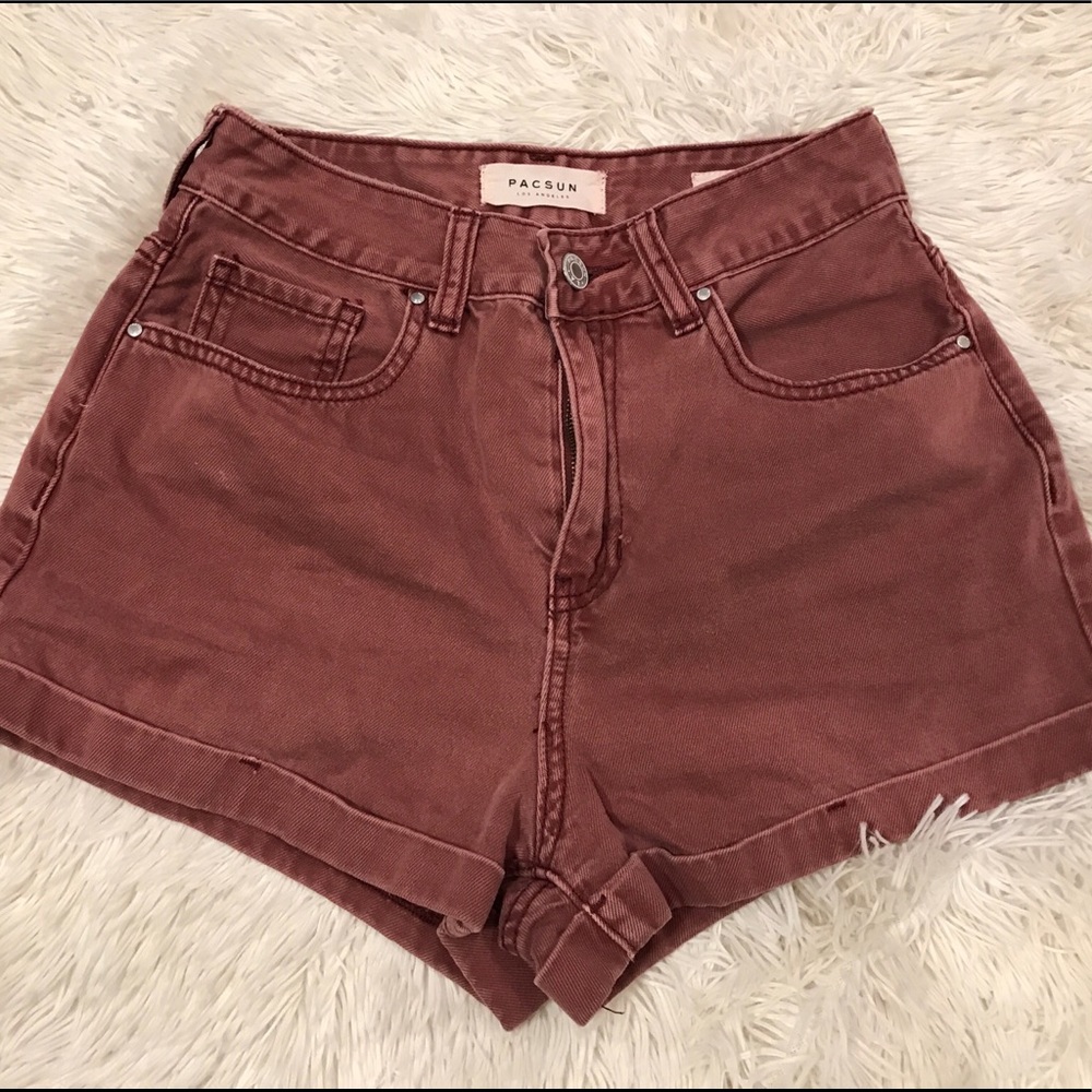 maroon mom shorts